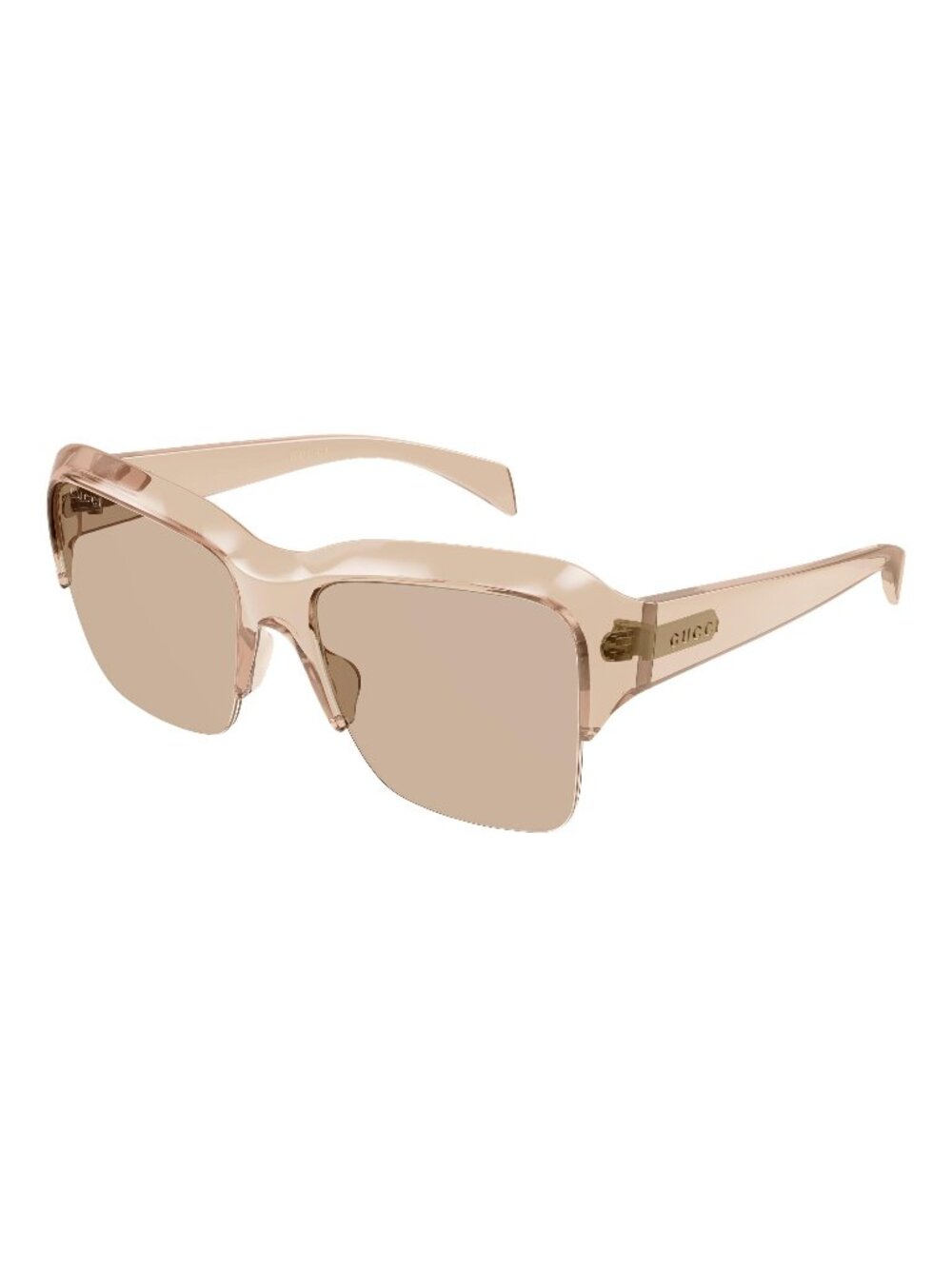 New Gucci Women's Sunglasses Brown Pink Lens Injected Frame GG2024S 003 57